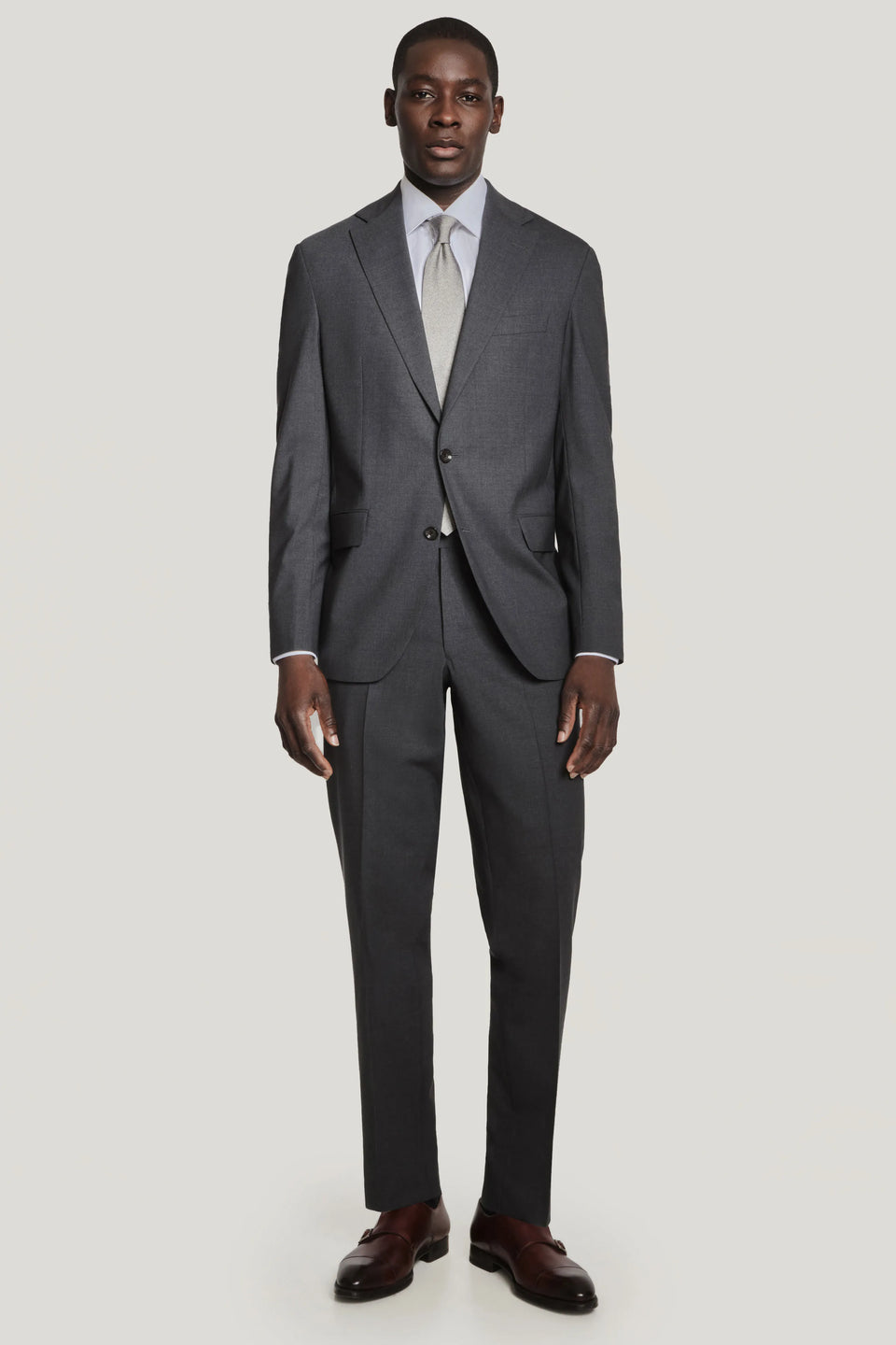 Jack Victor Solid Wool Suit 44 / S Jack Victor Solid Wool Suit 44 / S