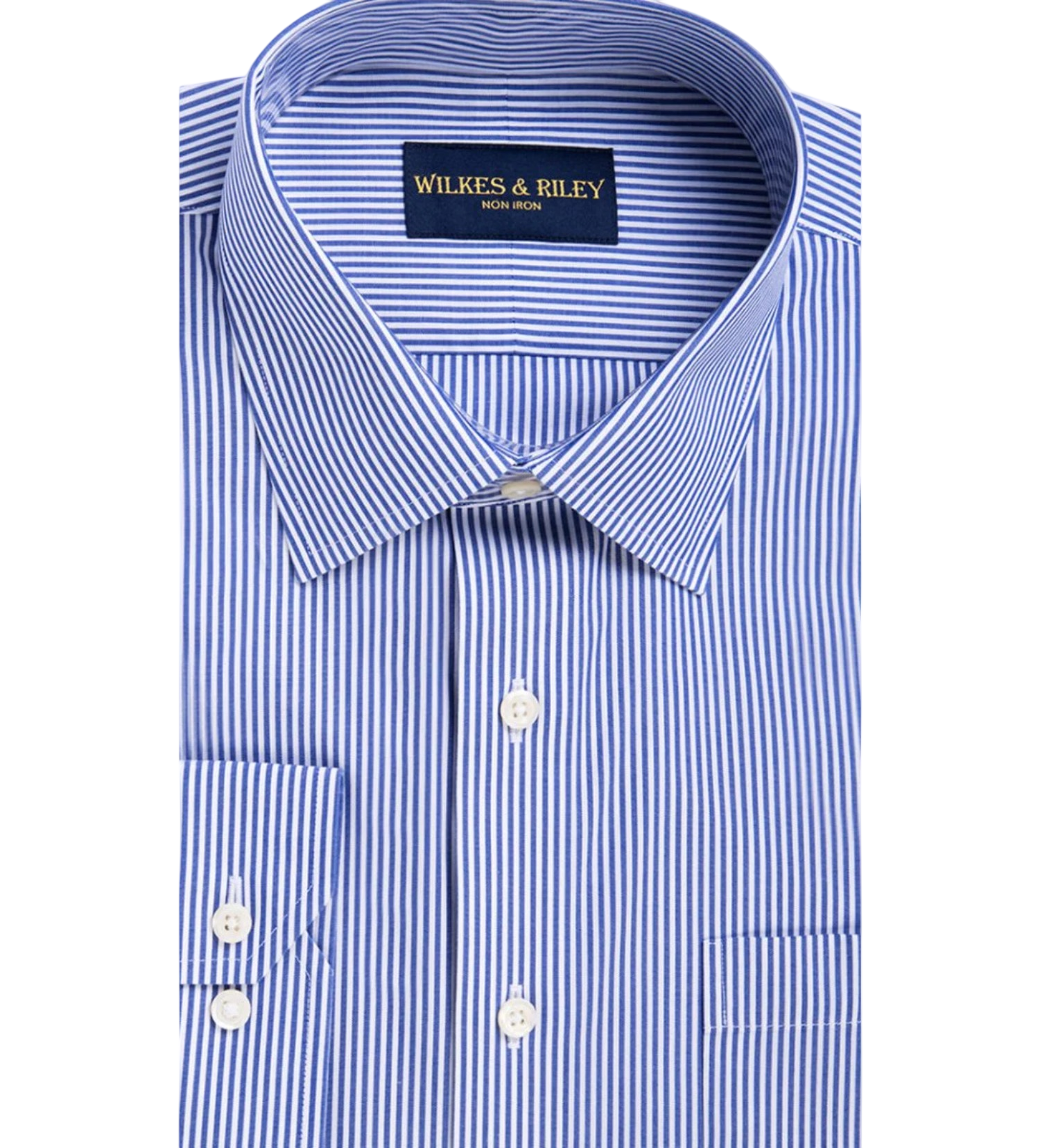 Wilkes & Riley Blue Bengal Stripe Dress Shirt
