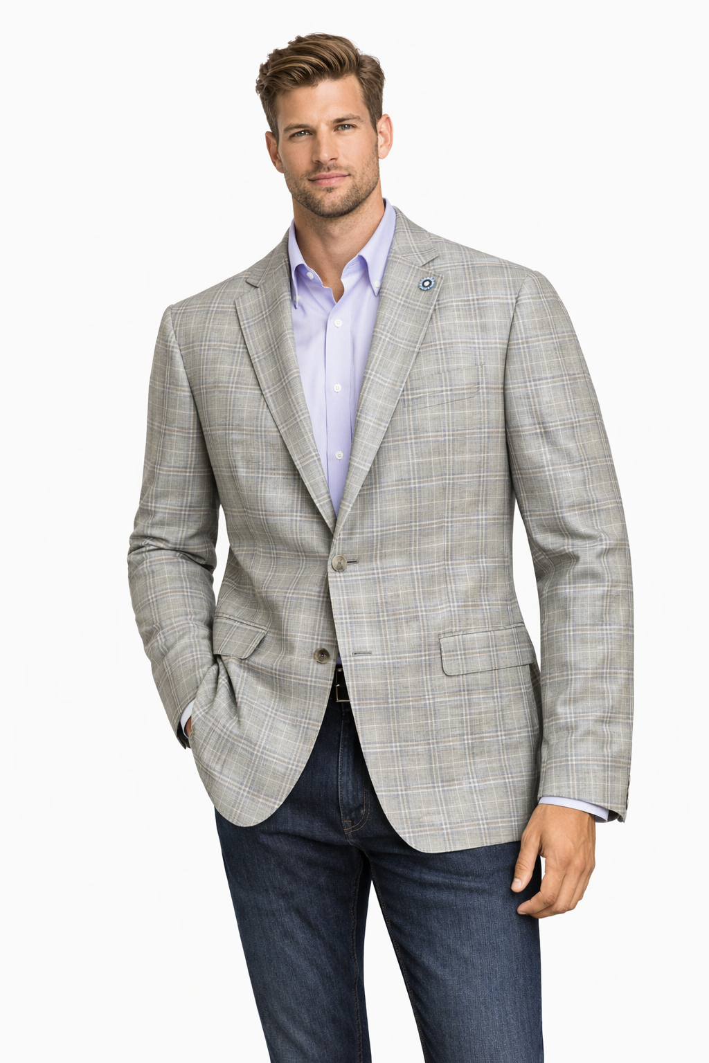 Hart Schaffner Marx NY Sport Coat Gry/Mul 35A0544 Long / 46 Hart Schaffner Marx NY Sport Coat Gry/Mul 35A0544 Long / 46