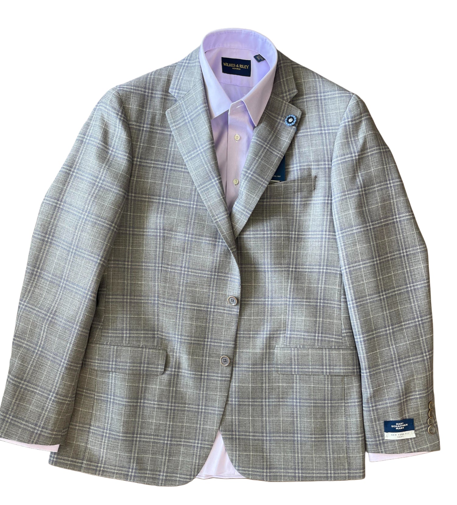 Hart Schaffner Marx NY Sport Coat Gry/Mul 35A0544