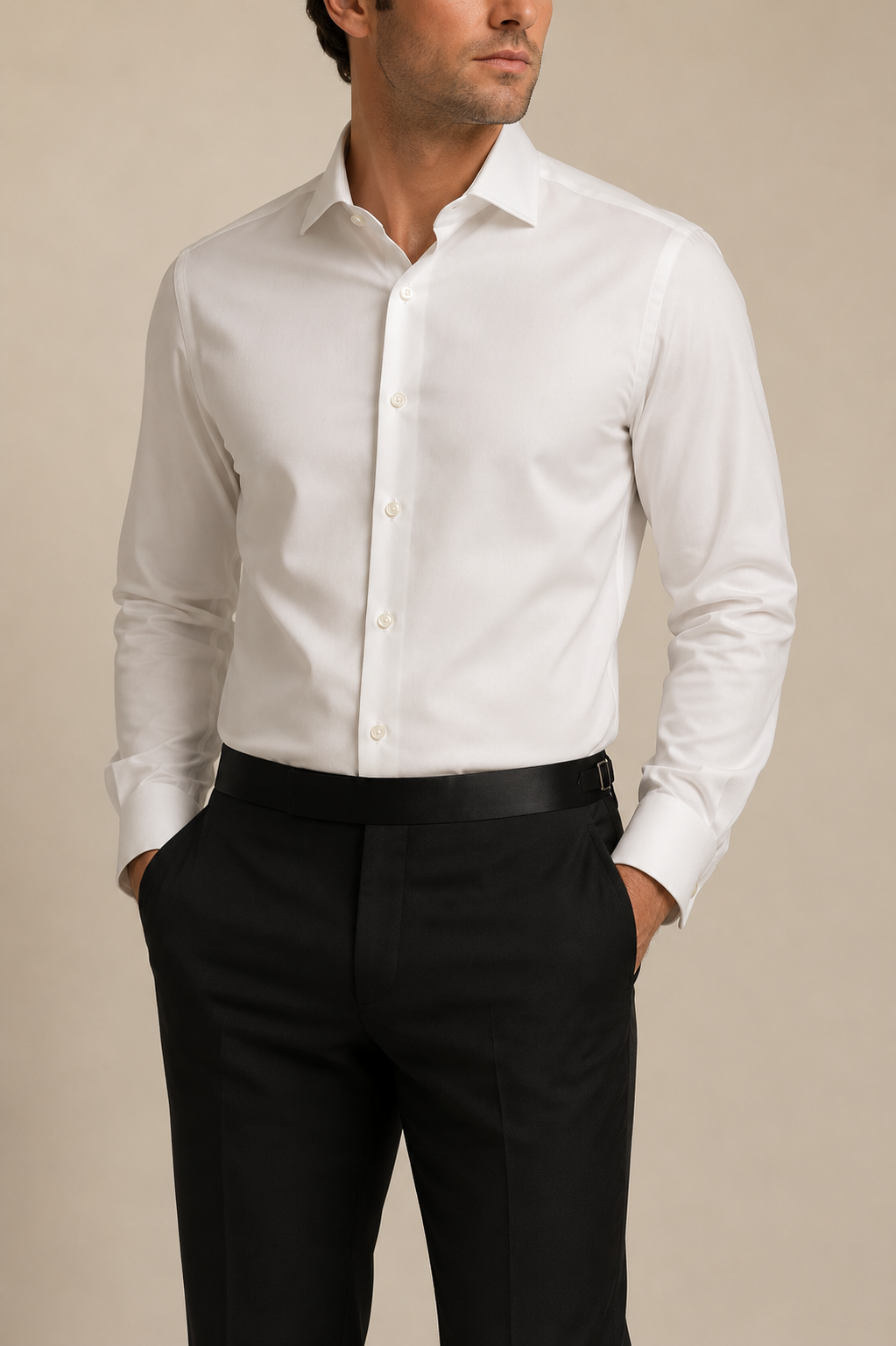 Wilkes & Riley Ivory Sp Clr B1633 Tailored / 17.5 / 32/33