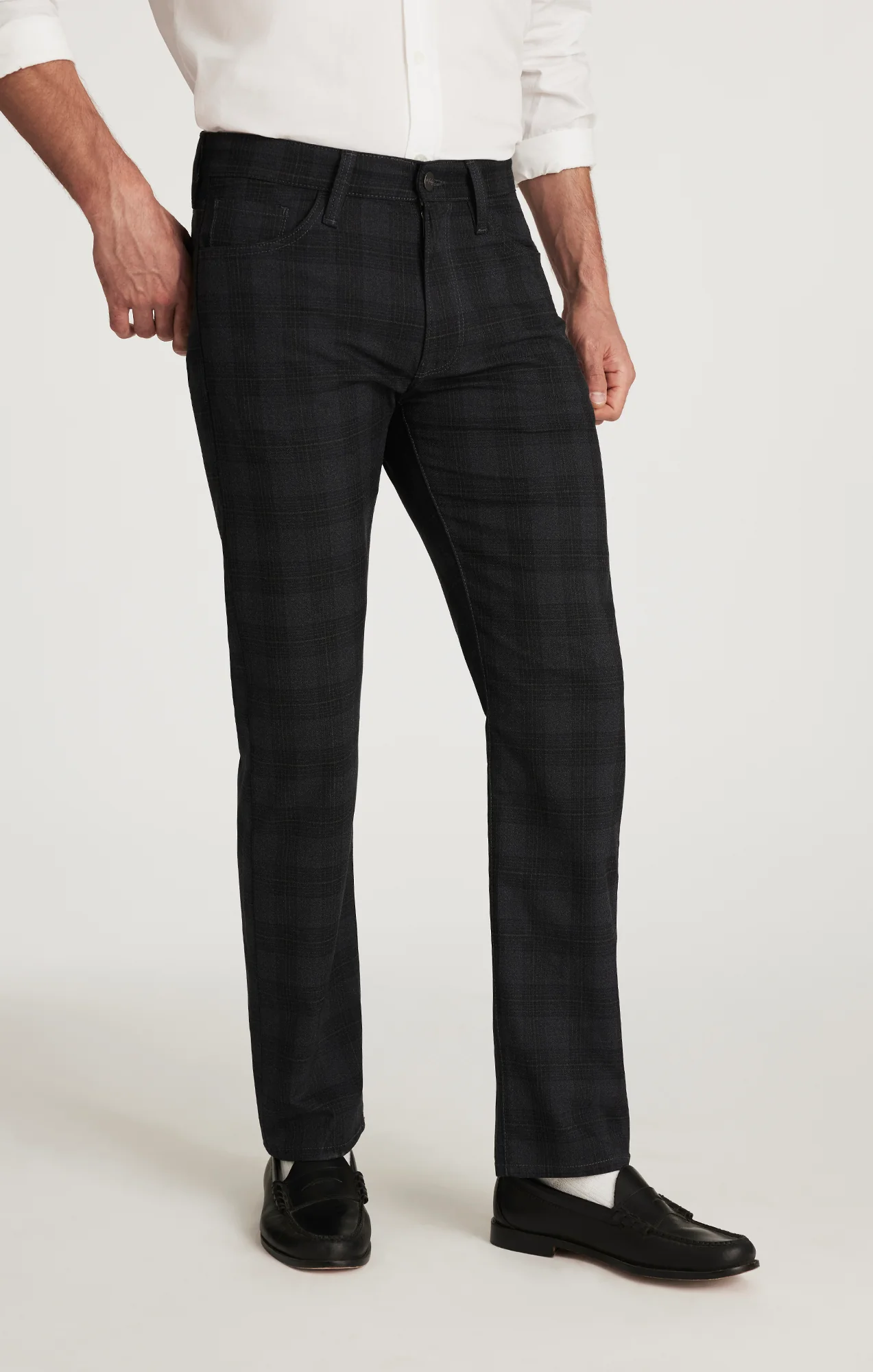 34 Heritage Courage Elite Check Straight Leg Pants Grey / 33