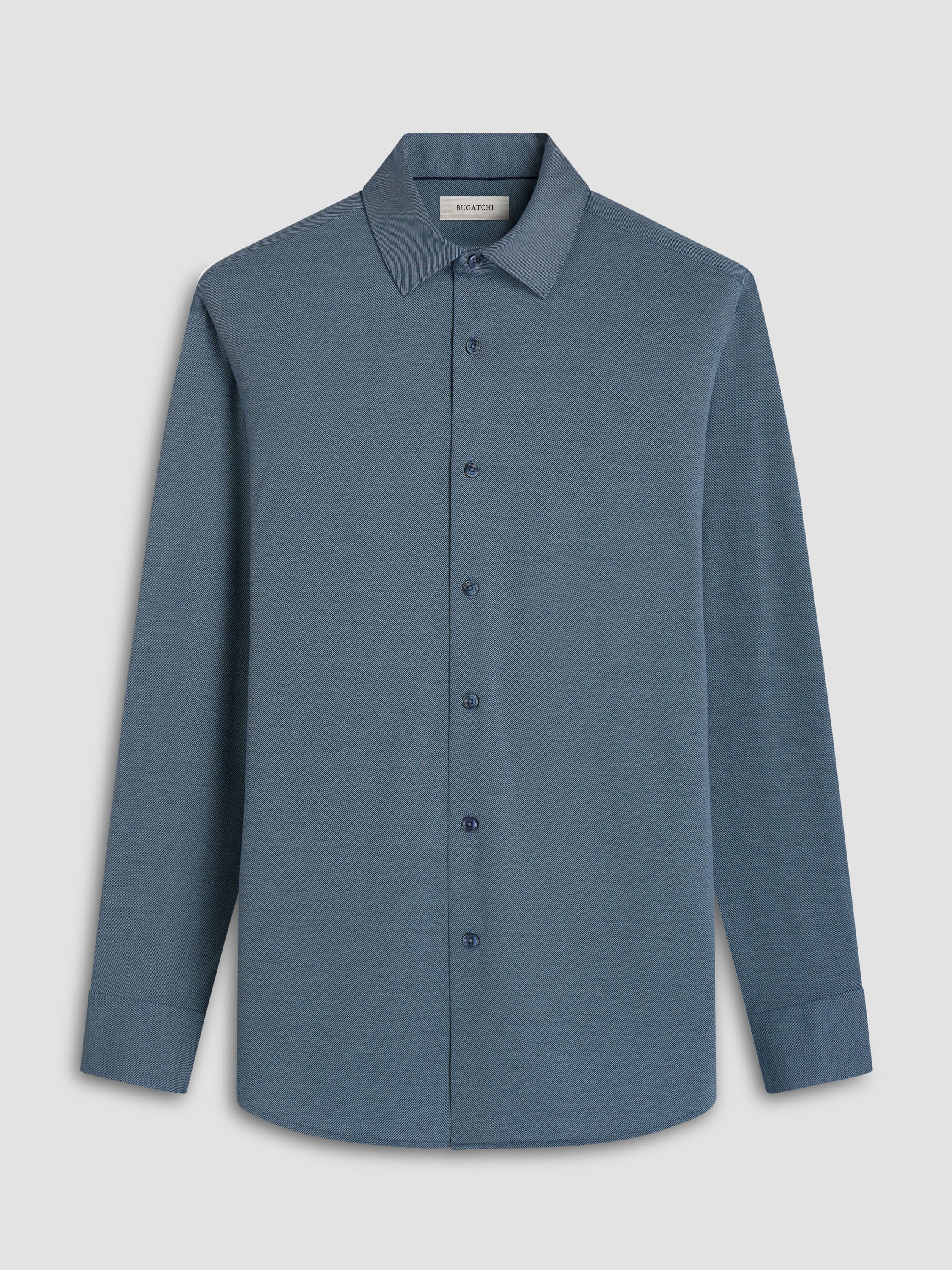 bugatchi dress shirts on sale Miles Striped Floral OoohCotton Short-Sleeve Shirt Cloud Gray / M