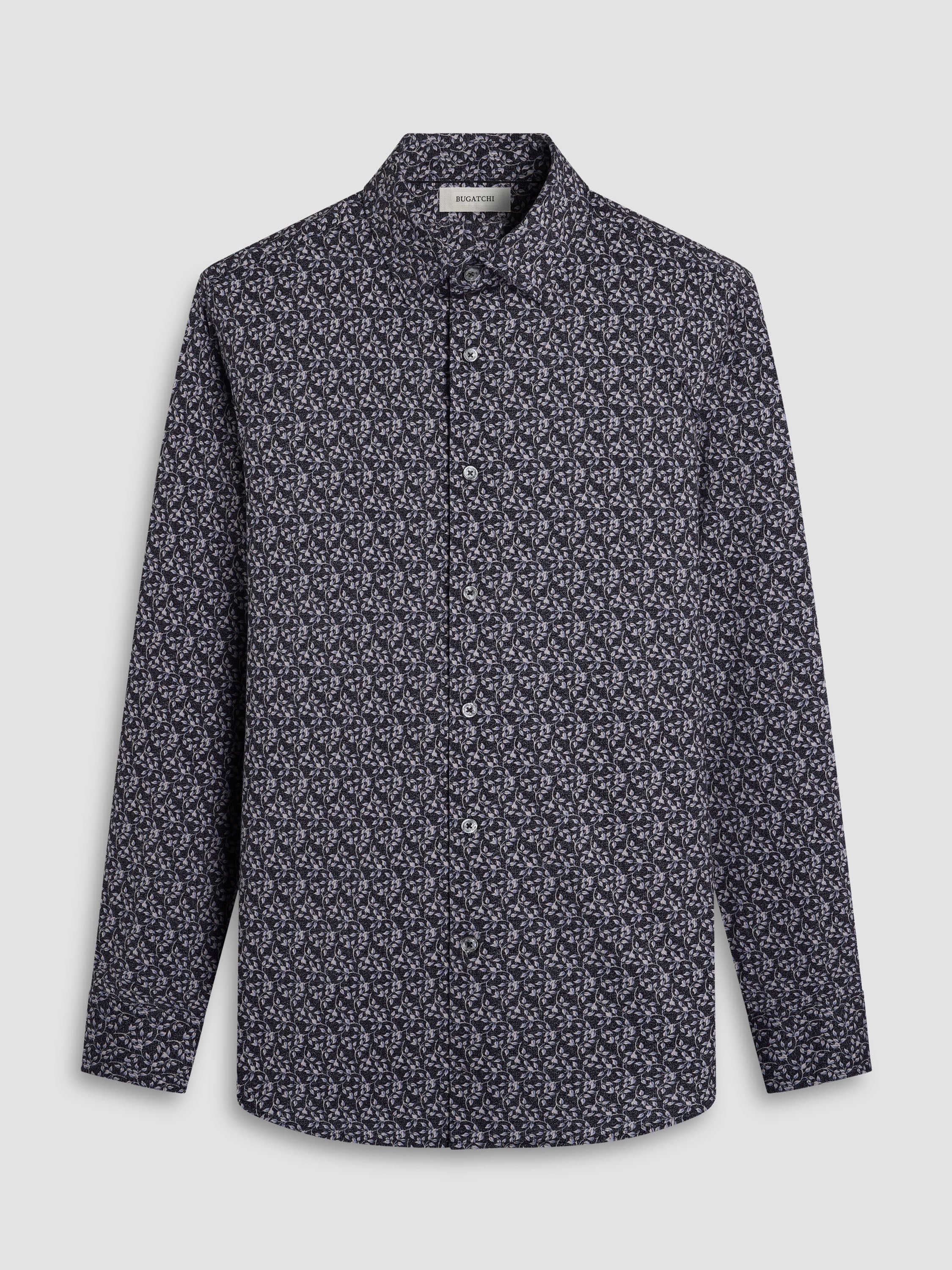 Bugatchi James Leaf Print Sport Shirt HF9221K60 – Ted's Clothiers