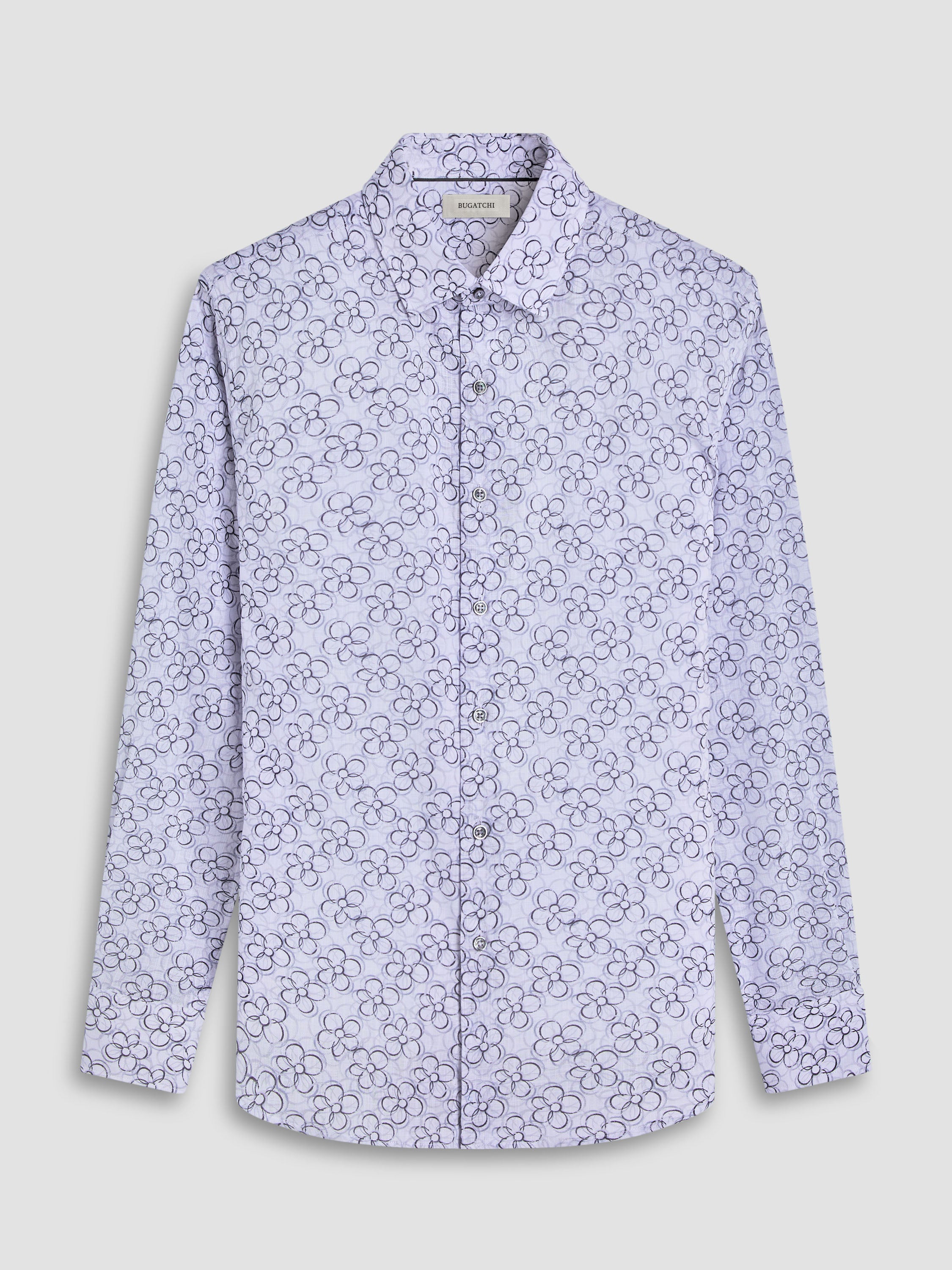 Bugatchi Sport Shirt Julian GS3010L3S Platinum – Ted's Clothiers