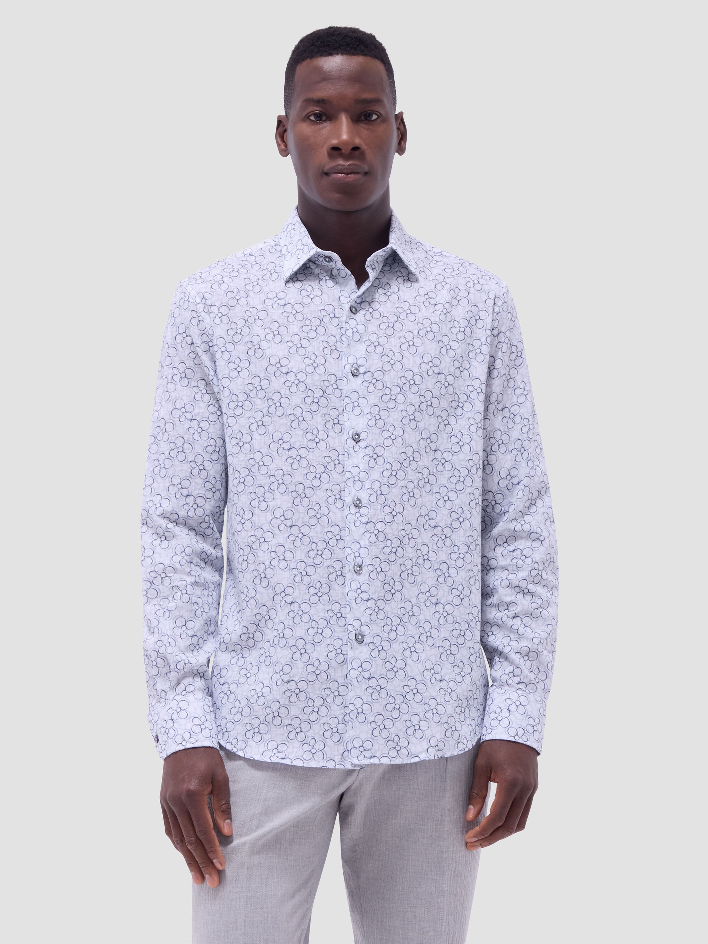 Bugatchi  Sport Shirt Julian GS3010L3S Platinum