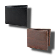 Torino Italian Glazed Milled Calfskin Leather Billfold Wallets
