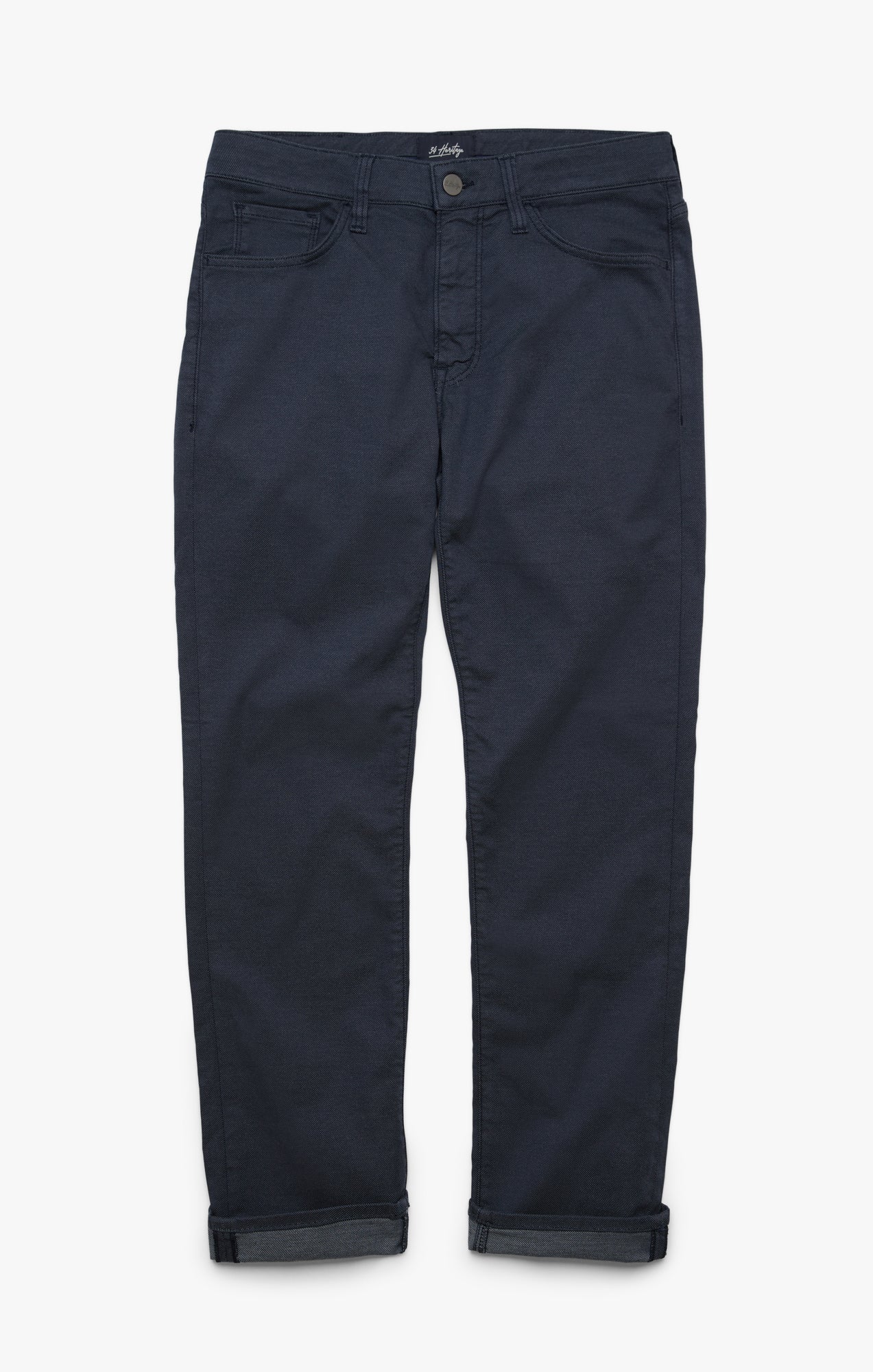 Navy blue pants on a white background
