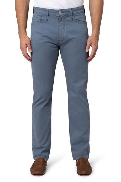 Person wearing blue jeans on a white background