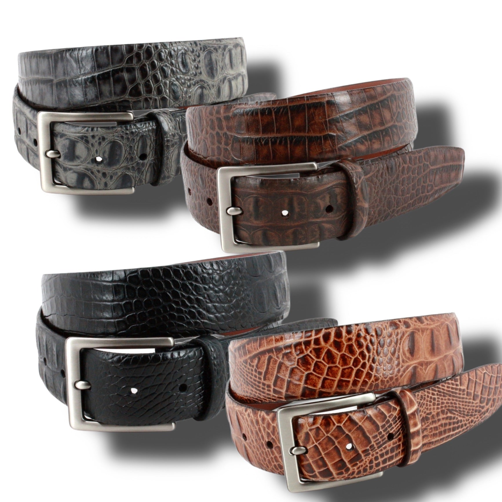 Torino Hornback Crocodile Embossed Calf Belts
