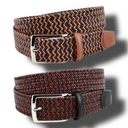 Torino Italian Braided Stretch Leather Cording Belts