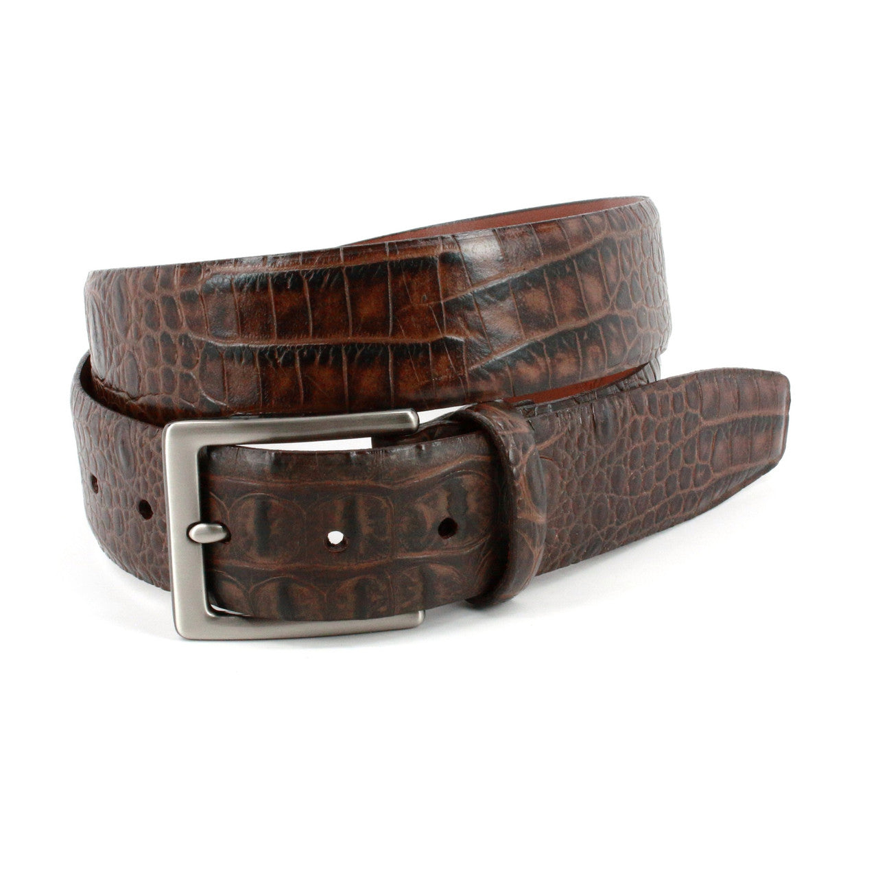 Torino Hornback Crocodile Embossed Calf Belts