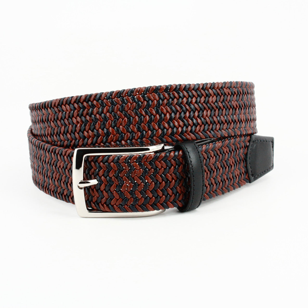 Torino Italian Braided Stretch Leather Cording Belts