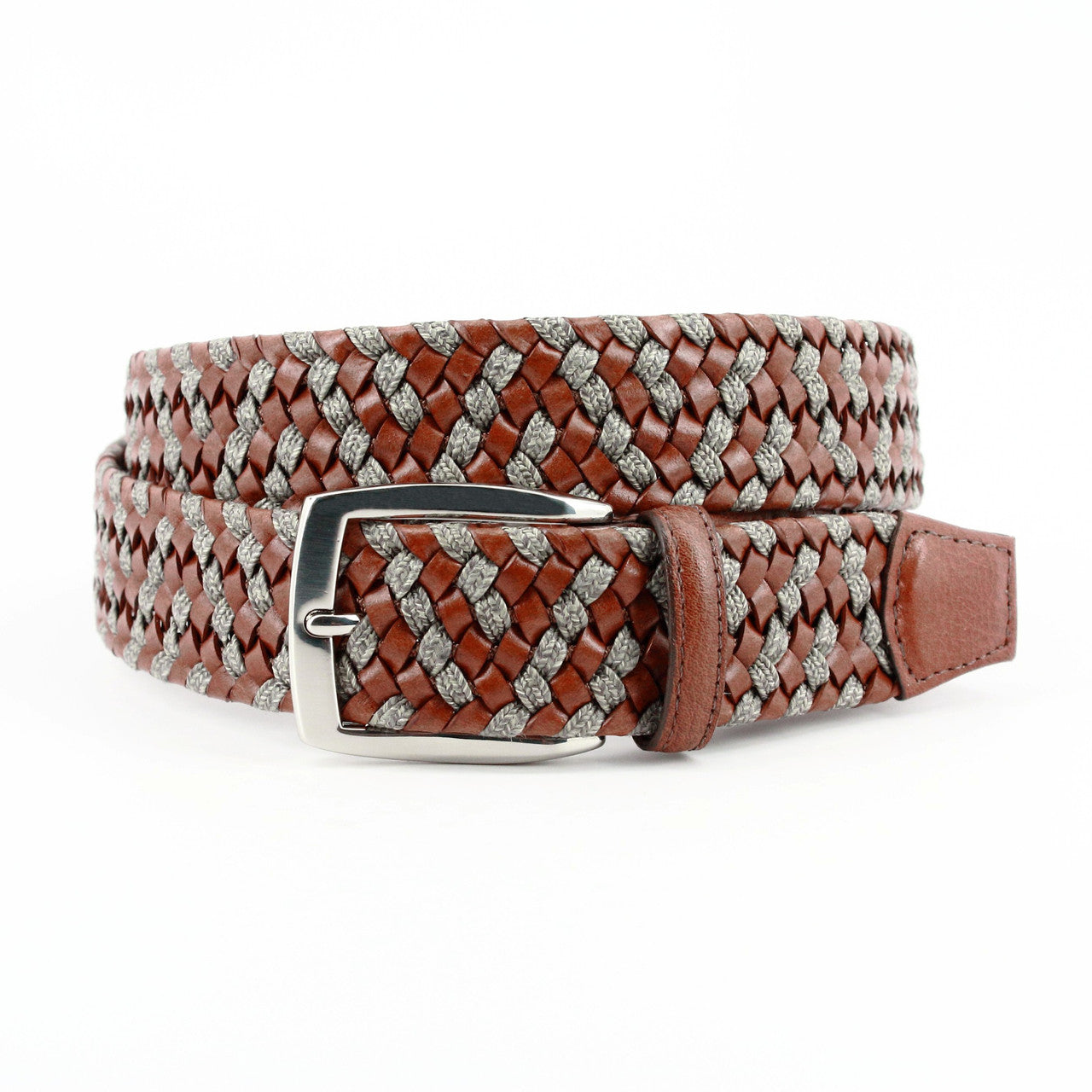 Torino Italian Braided Leather & Linen Belts