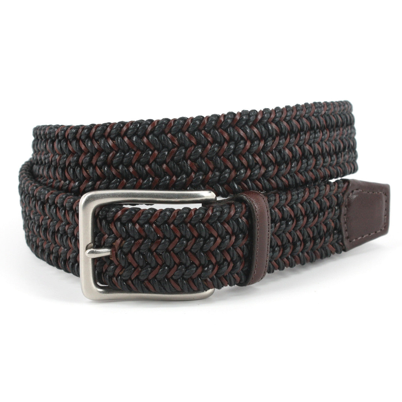 Torino Italian Woven Cotton & Leather Belts