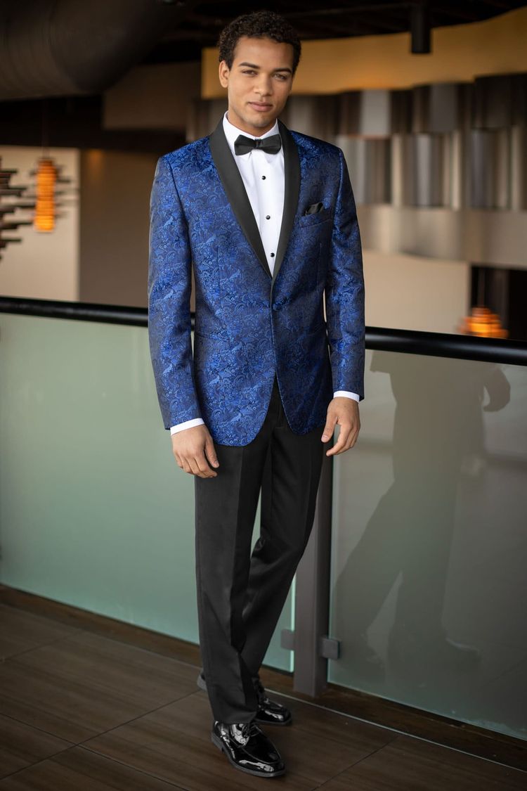 Cobalt Blue Paisley Aries Tuxedo
