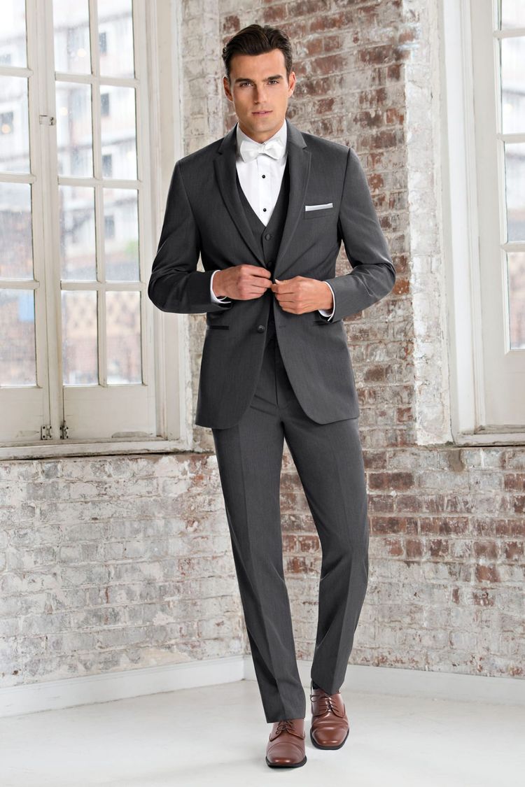 Slim Fit Steel Grey Wedding Suit