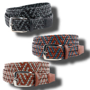 Torino Italian Braided Leather & Linen Belts