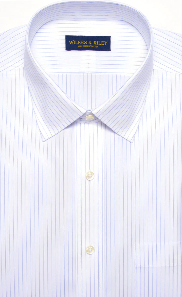 Wilkes & Riley Navy Alternating Stripe Dress Shirt