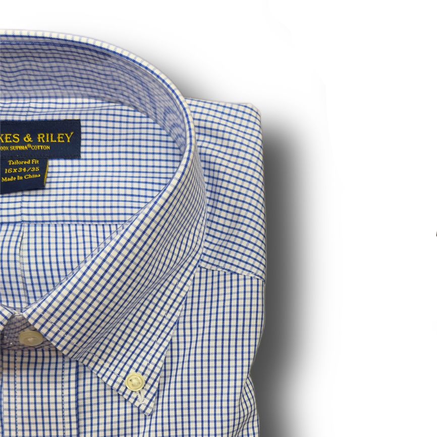 Wilkes & Riley Blue Graph Check Dress Shirt