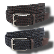 Torino Italian Woven Cotton & Leather Belt Big & Tall