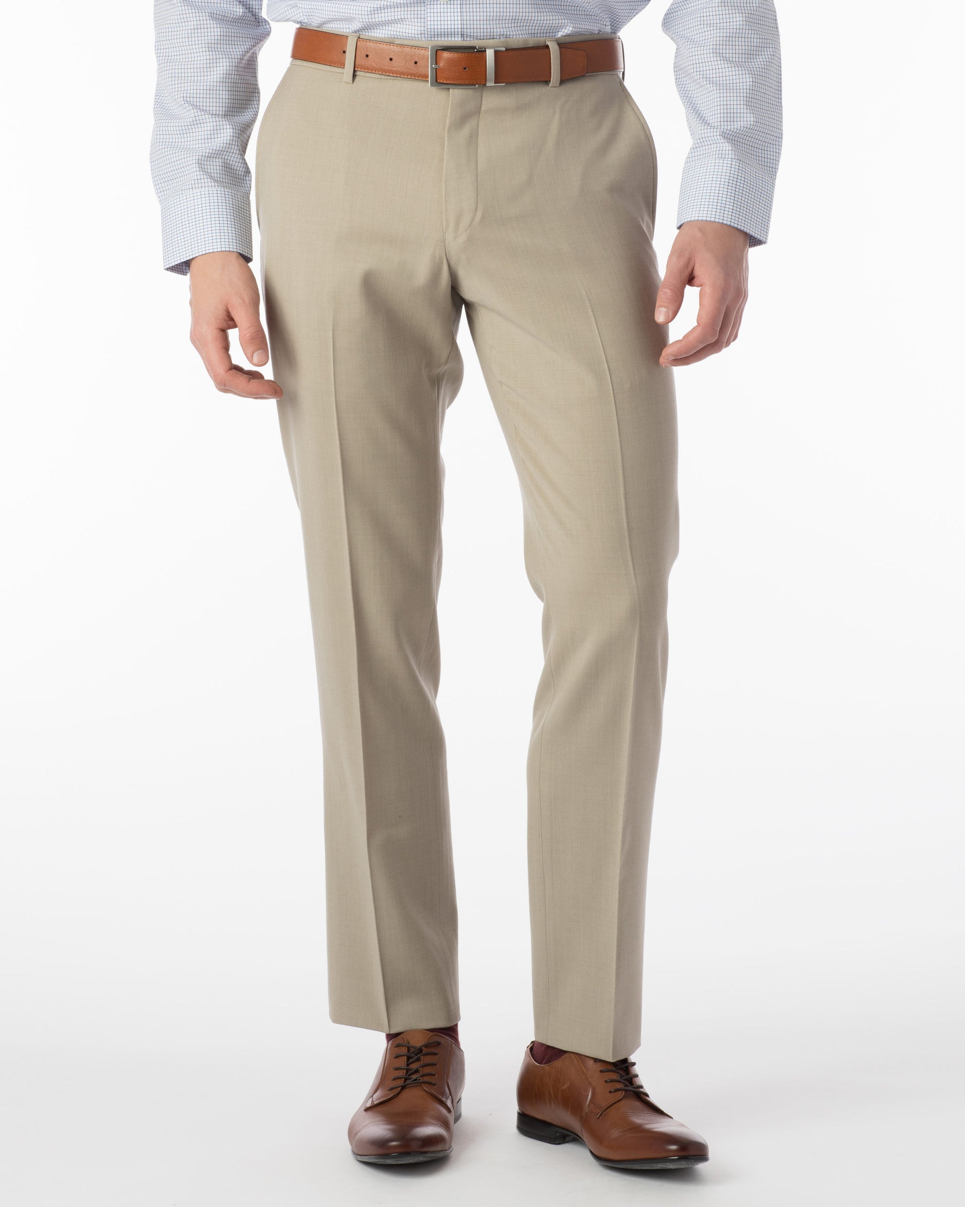 khaki pants brown dress shoes Ballin Comfort-EZE Dress Pants