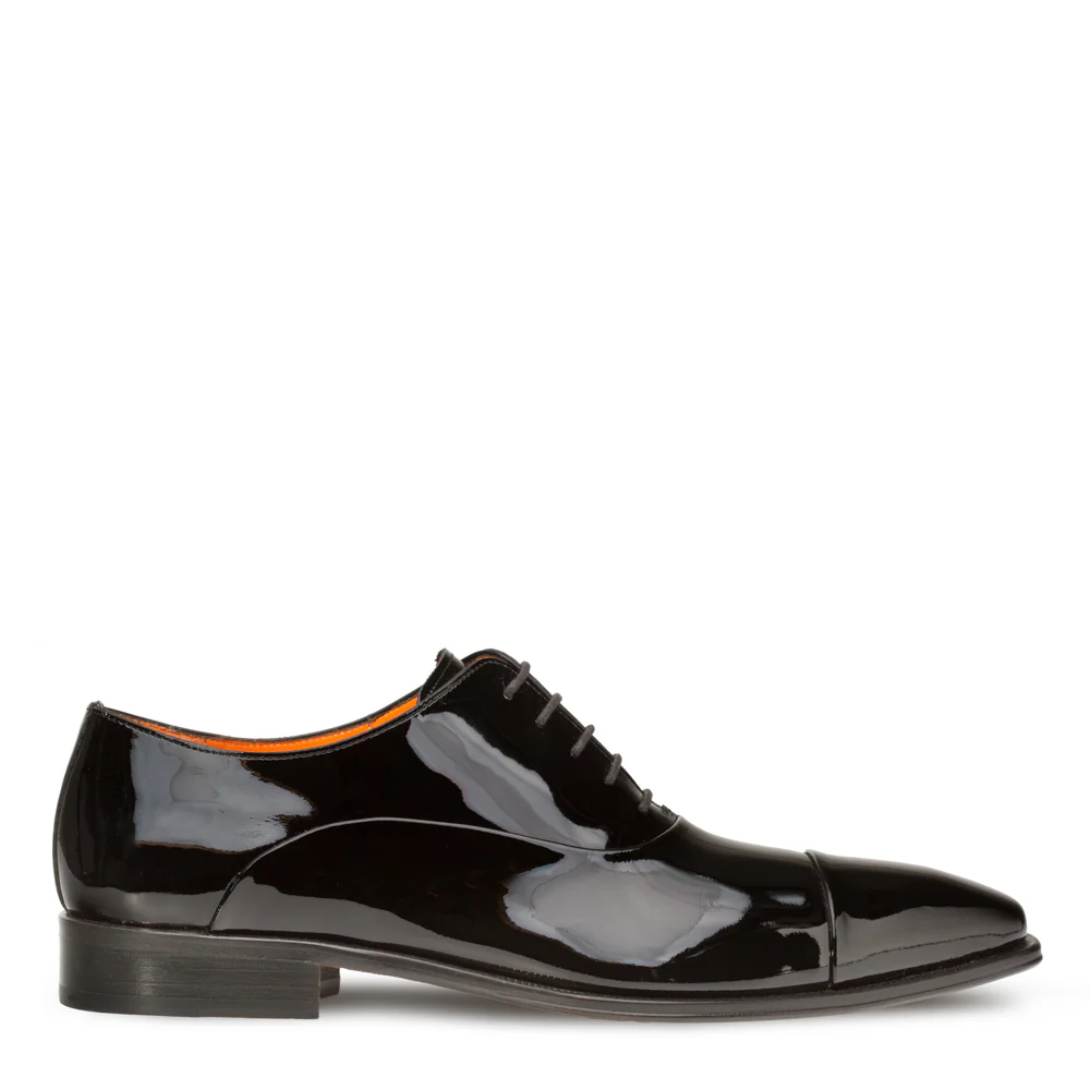 knee length dresses for ladies Mezlan Patent Leather Tux Shoe E20264 – Ted's Clothiers
