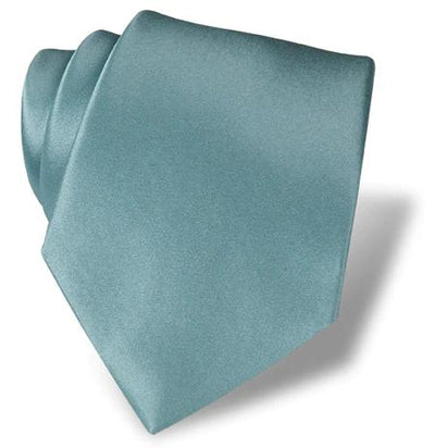 The DION Solid Silk Tie by Dion, shown neatly rolled in plain light blue silk against a white background, is perfect for formal wear.