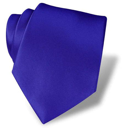 The DION Solid Silk Tie by Dion, in a neatly folded royal blue design, is ideal for formal wear and shown against a white background.