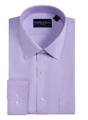 Wilkes & Riley Solid Dress Shirt Spread Collar Tailored Fit