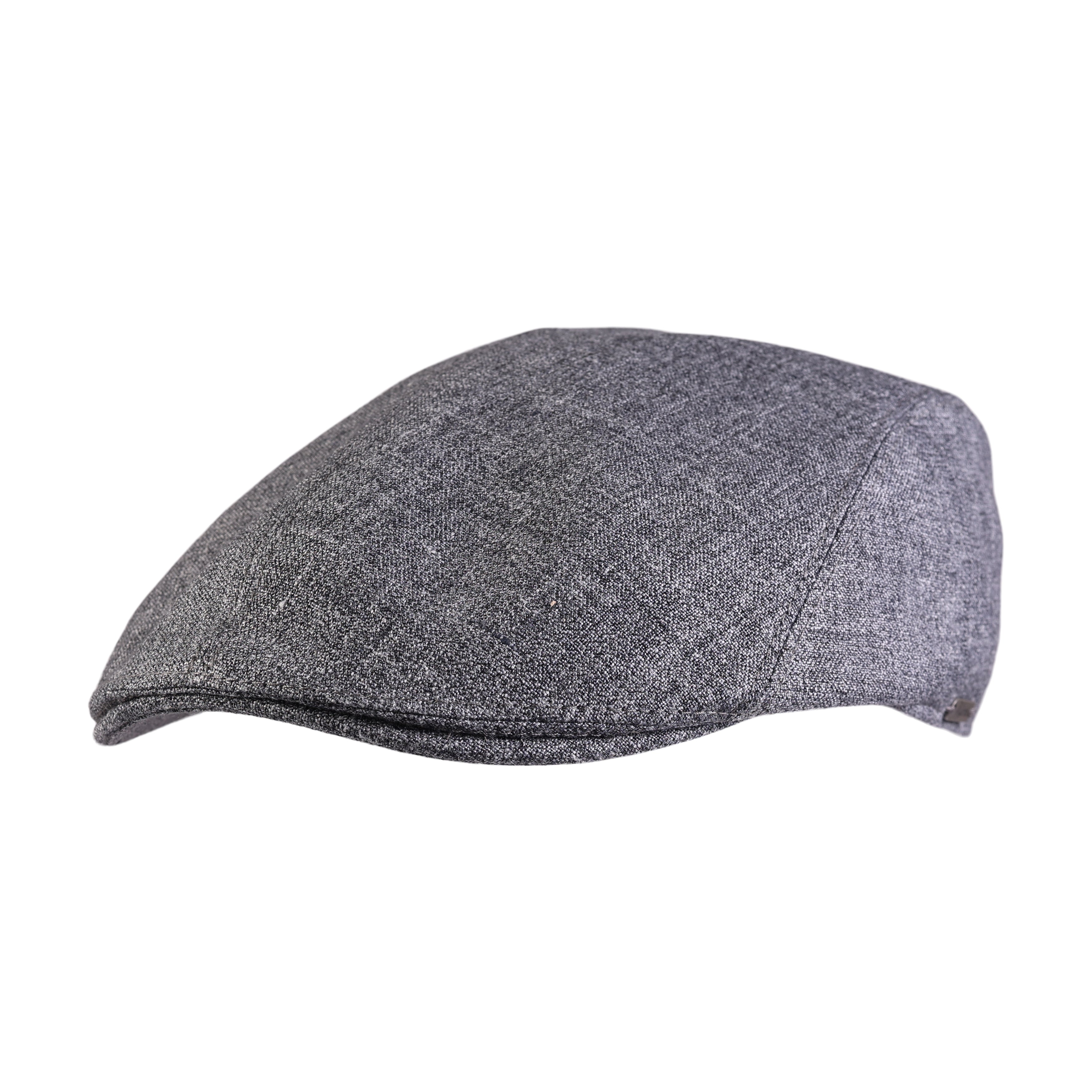 Gray flat cap on a white background