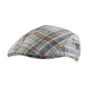 Plaid flat cap on a white background