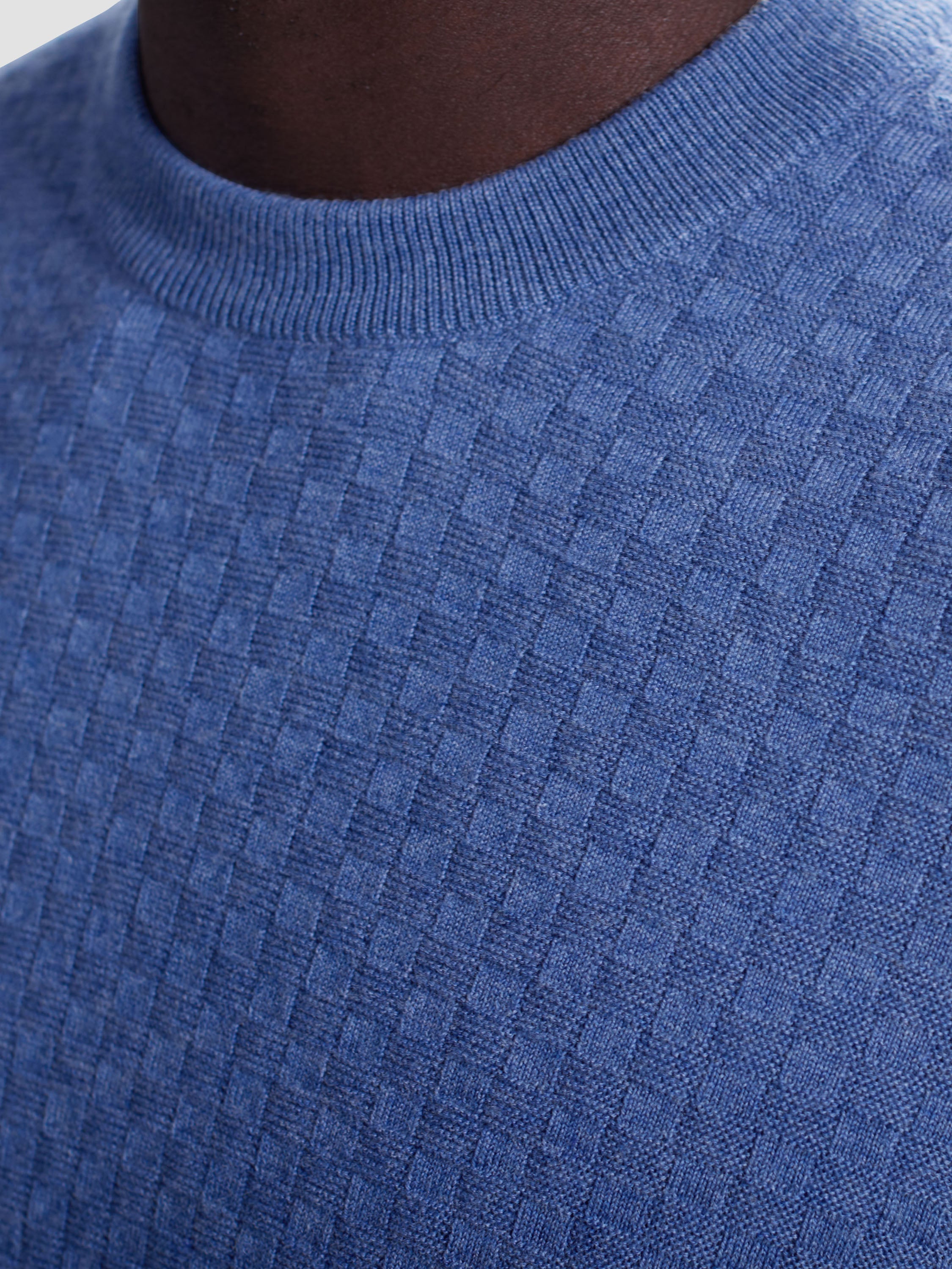 Bugatchi Basketweave Crew Neck Sweater HH202CN1