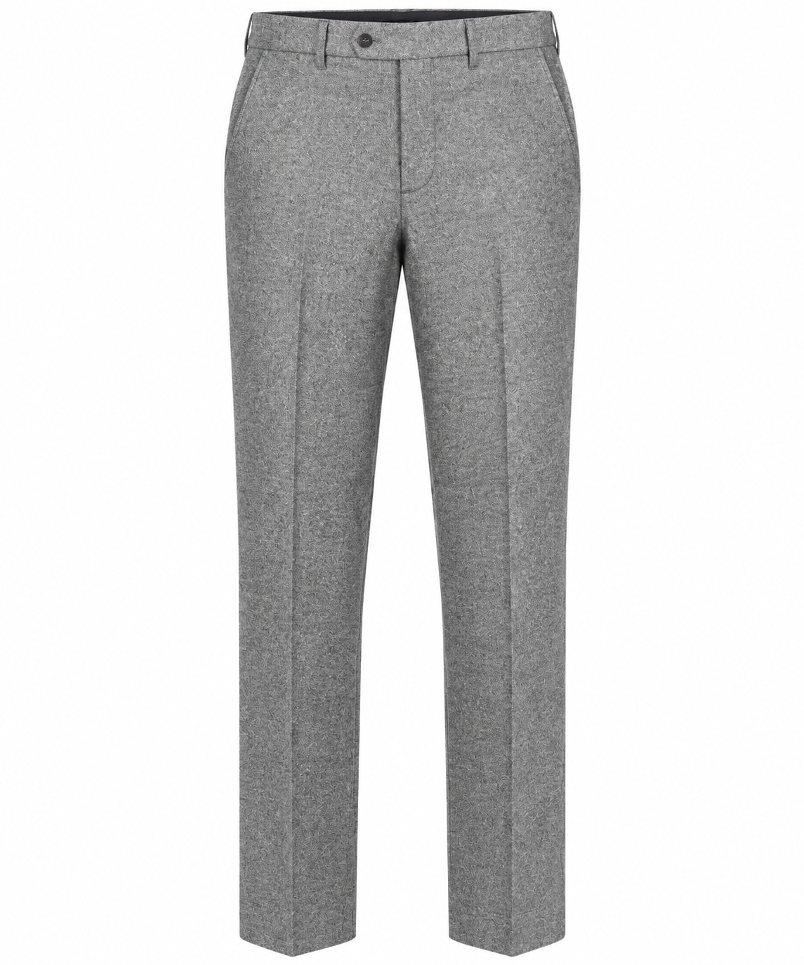 Grey Alberto Lou Pant 1651 dress trousers with side pockets, a button closure, and a zippered fly.