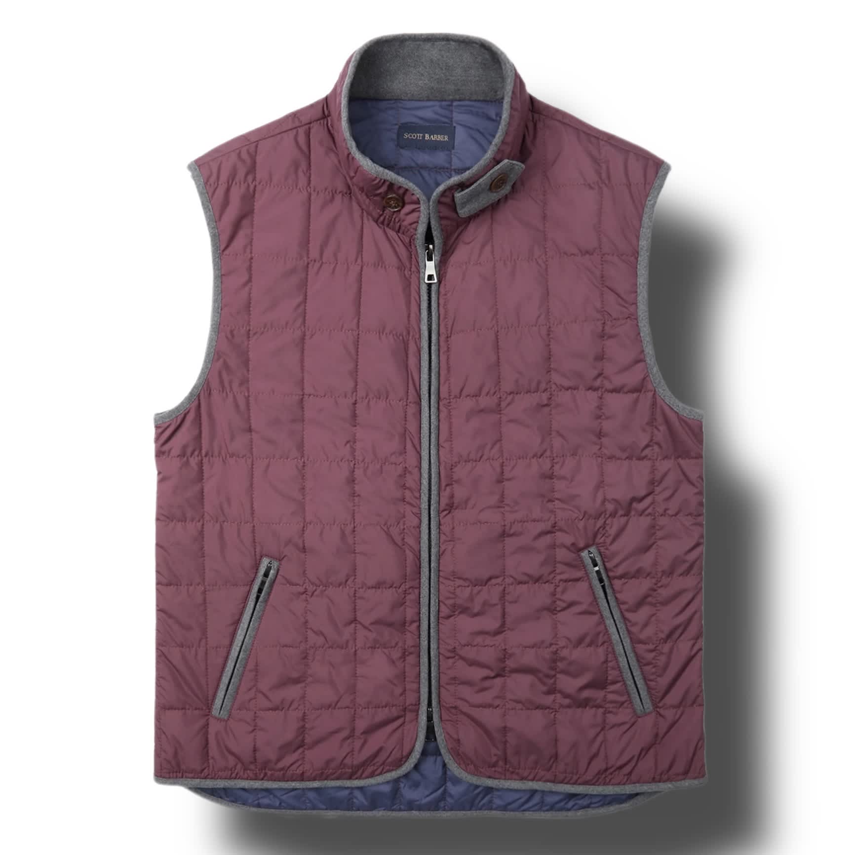 Scott Barber Quilted Vest V711 Army(12) X-Large