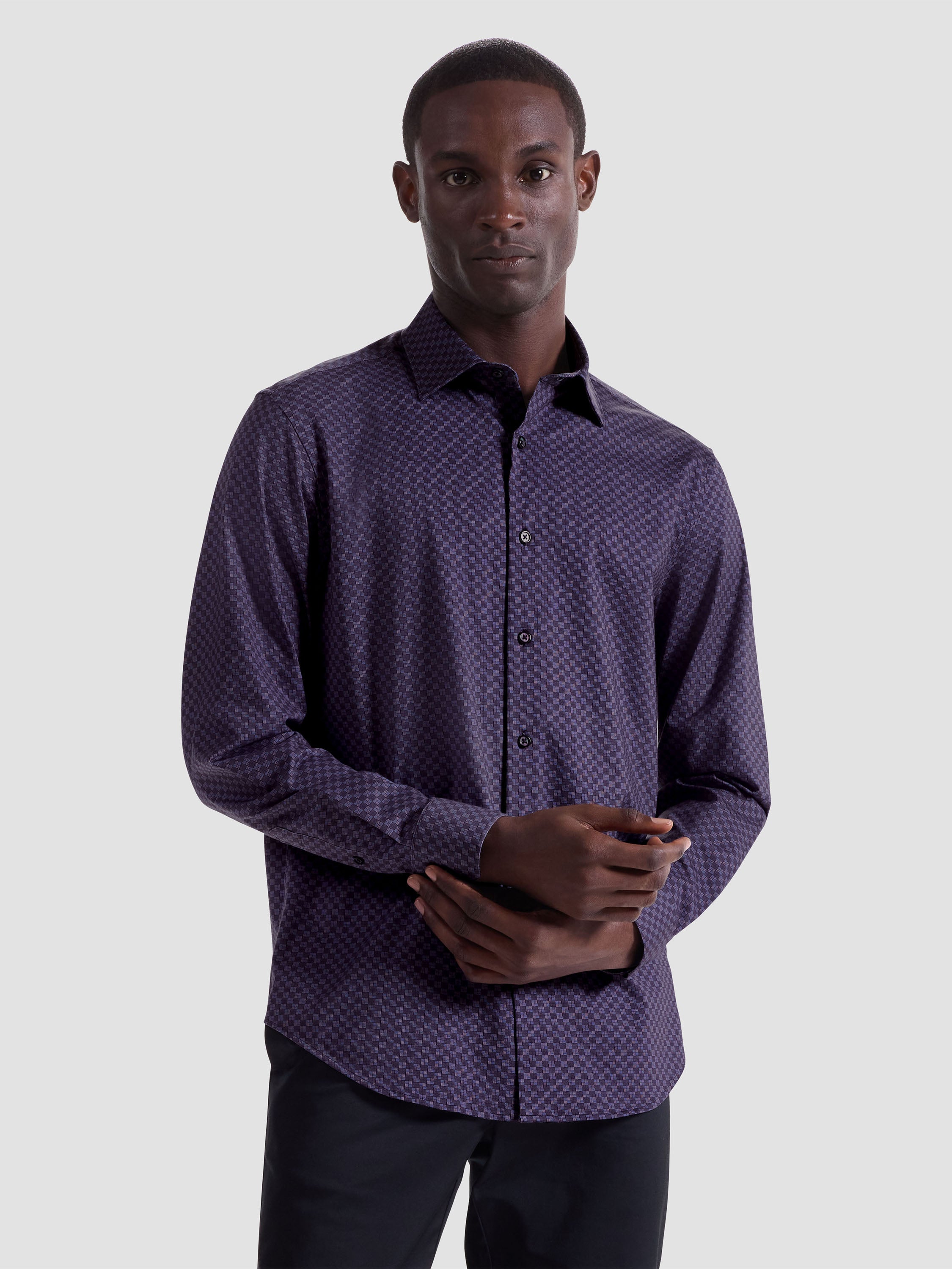 Bugatchi James Long Sleeve Shirt HF9252K60