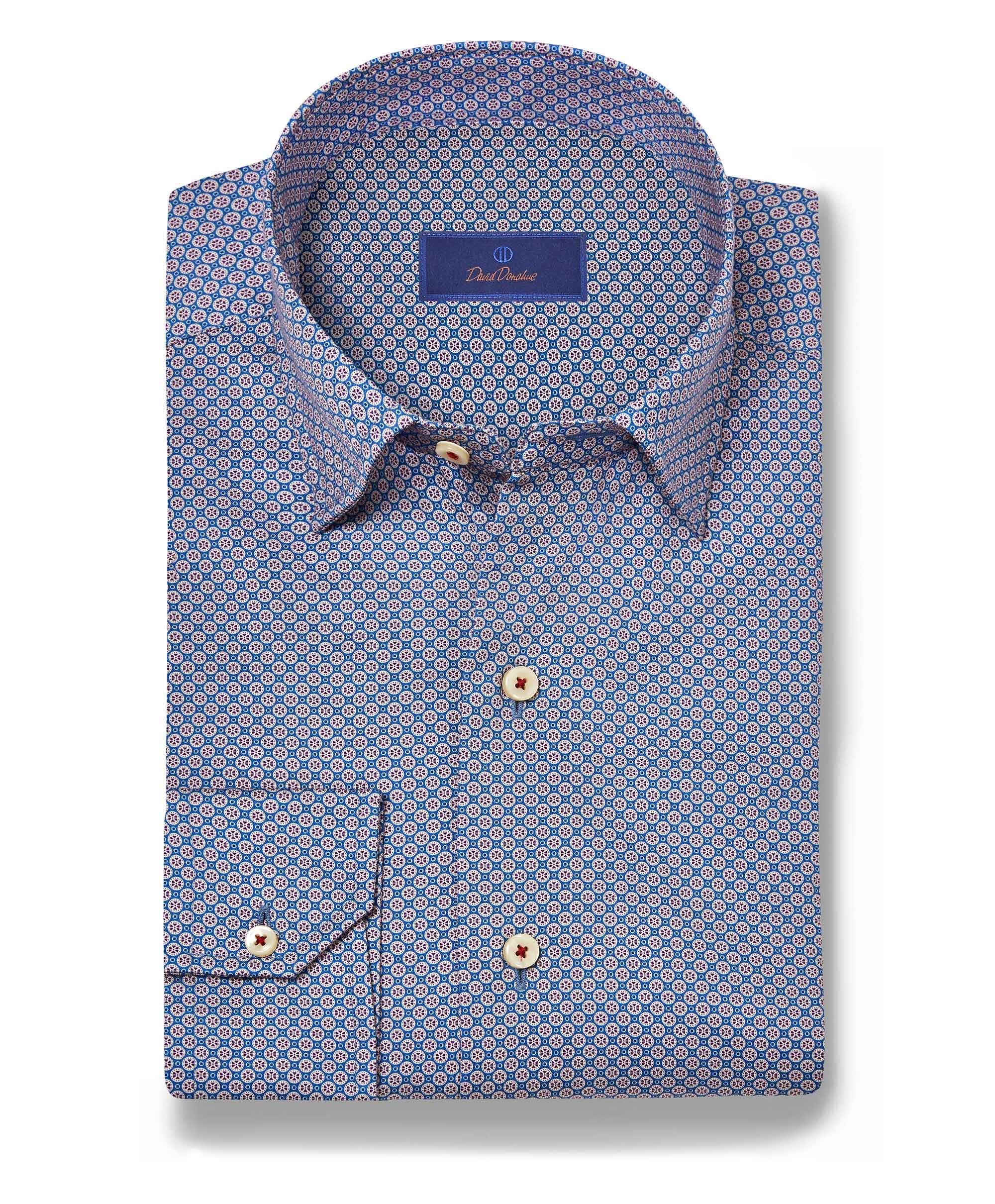 David Donahue Tile Print Shirt CHBD11208