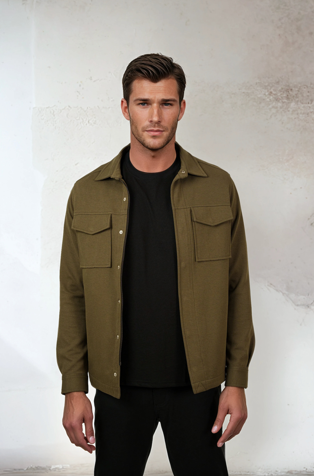 Stone Rose Knit Twill Jacket