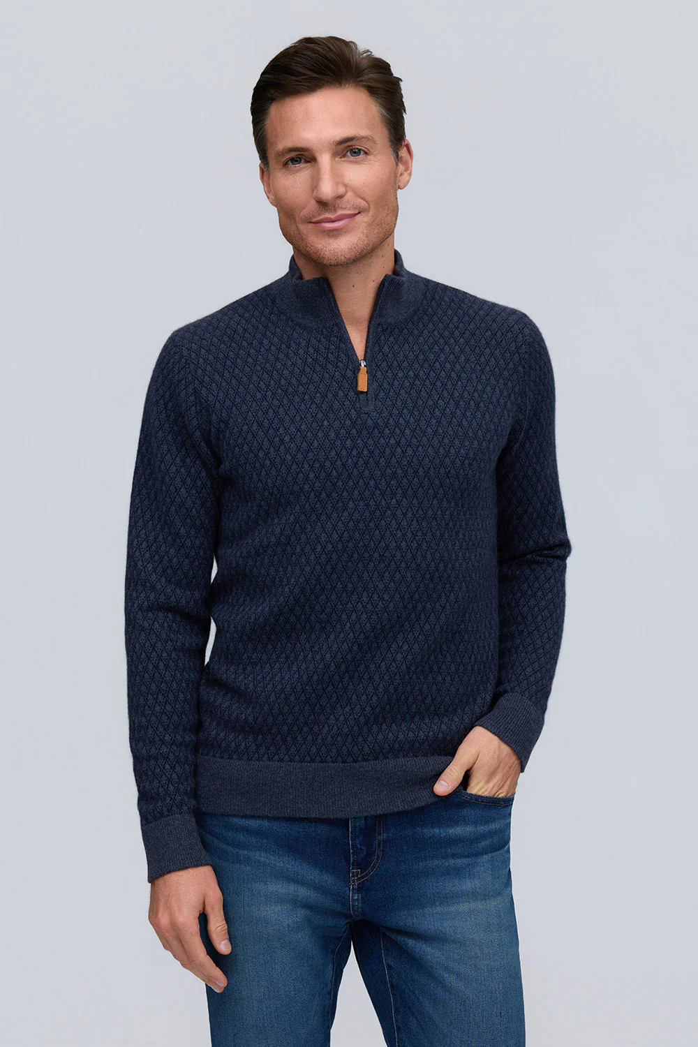 Raffi Cashmere Jacqard Mock HZR13118-Z