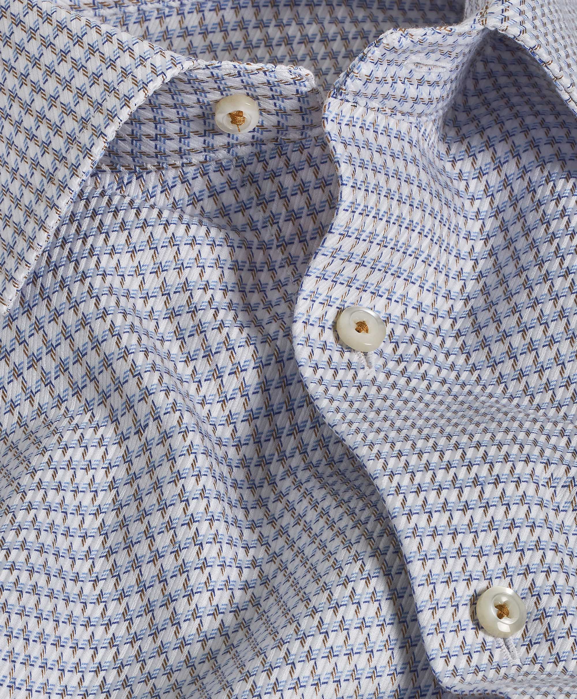 David Donahue Textured Check Dress Shirt