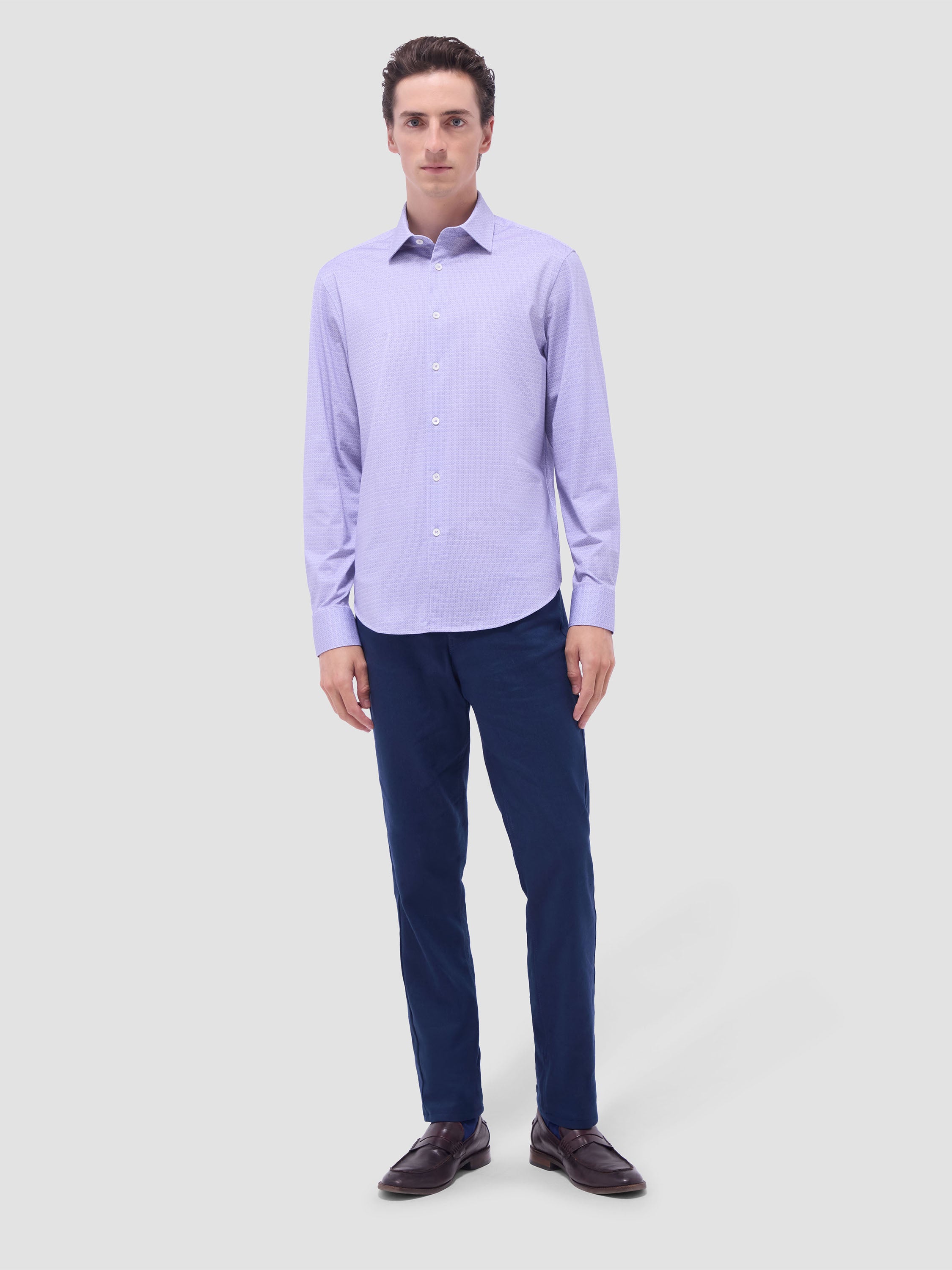 Bugatchi James Sport Shirt Lilac GF9359K60 – Ted's Clothiers