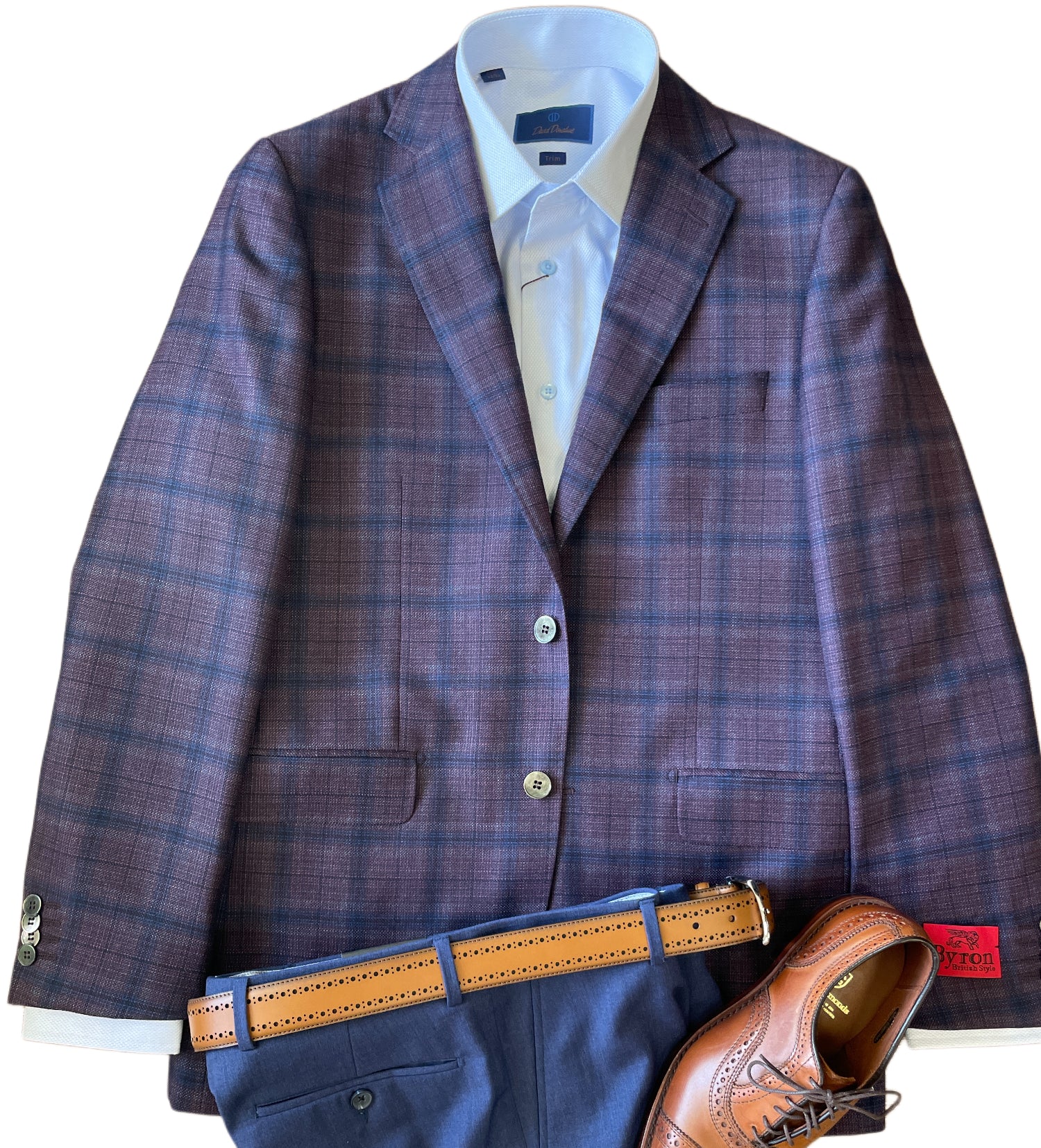 Byron Plum Plaid Sport Coat 8695