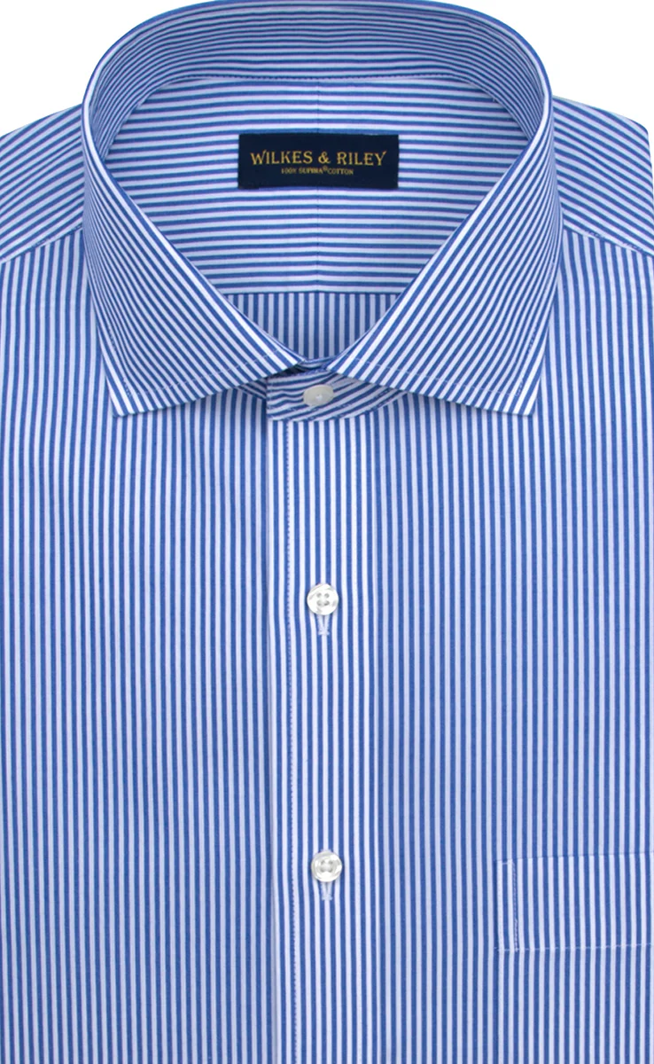Wilkes & Riley Blue Bengal Stripe Dress Shirt Big & Tall