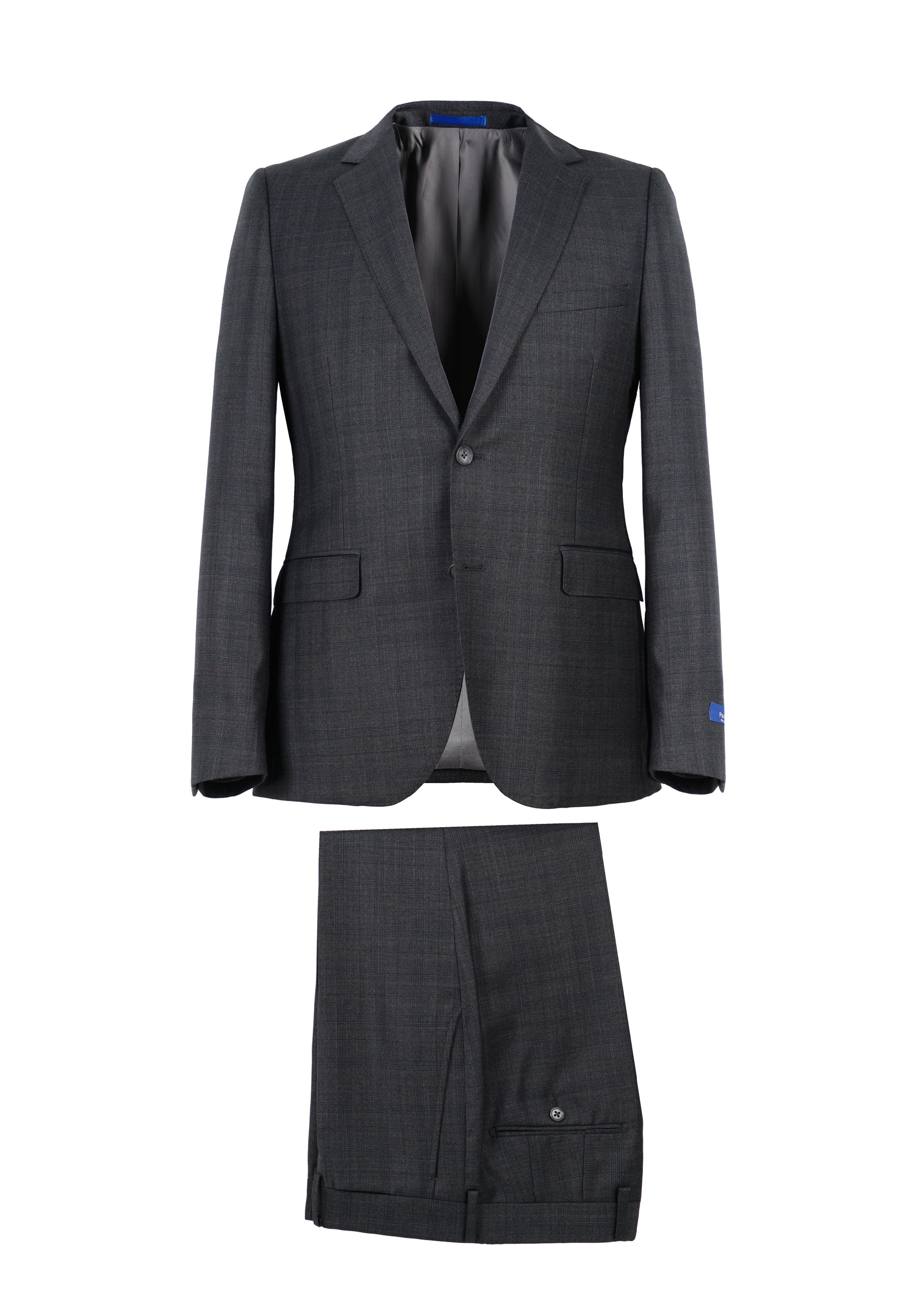 Paul Betenly Charcoal Plaid Slim Suit 1D6112