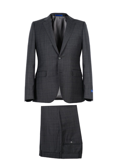 Paul Betenly Charcoal Plaid Slim Suit 1D6112
