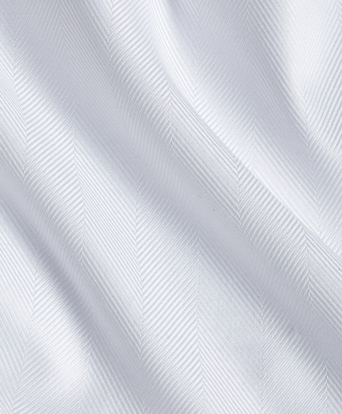 Close-up of David Donahue Contrast Herringbone Solid Dress Shirt TBMS13100 fabric showing a subtle herringbone pattern, soft sheen, gentle folds, and texture.