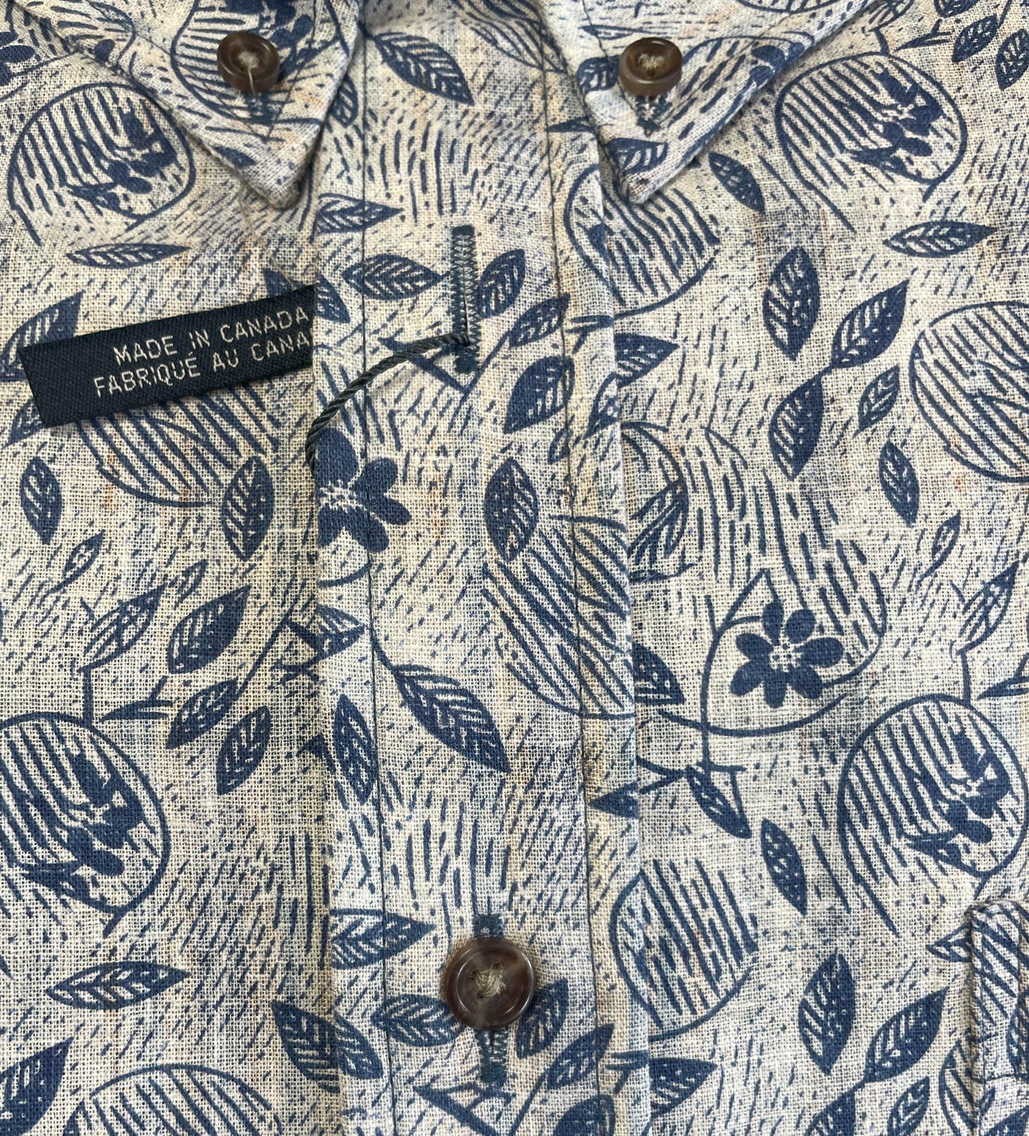 Viyella Blue Floral Short Sleeve Sport Shirt Big & Tall