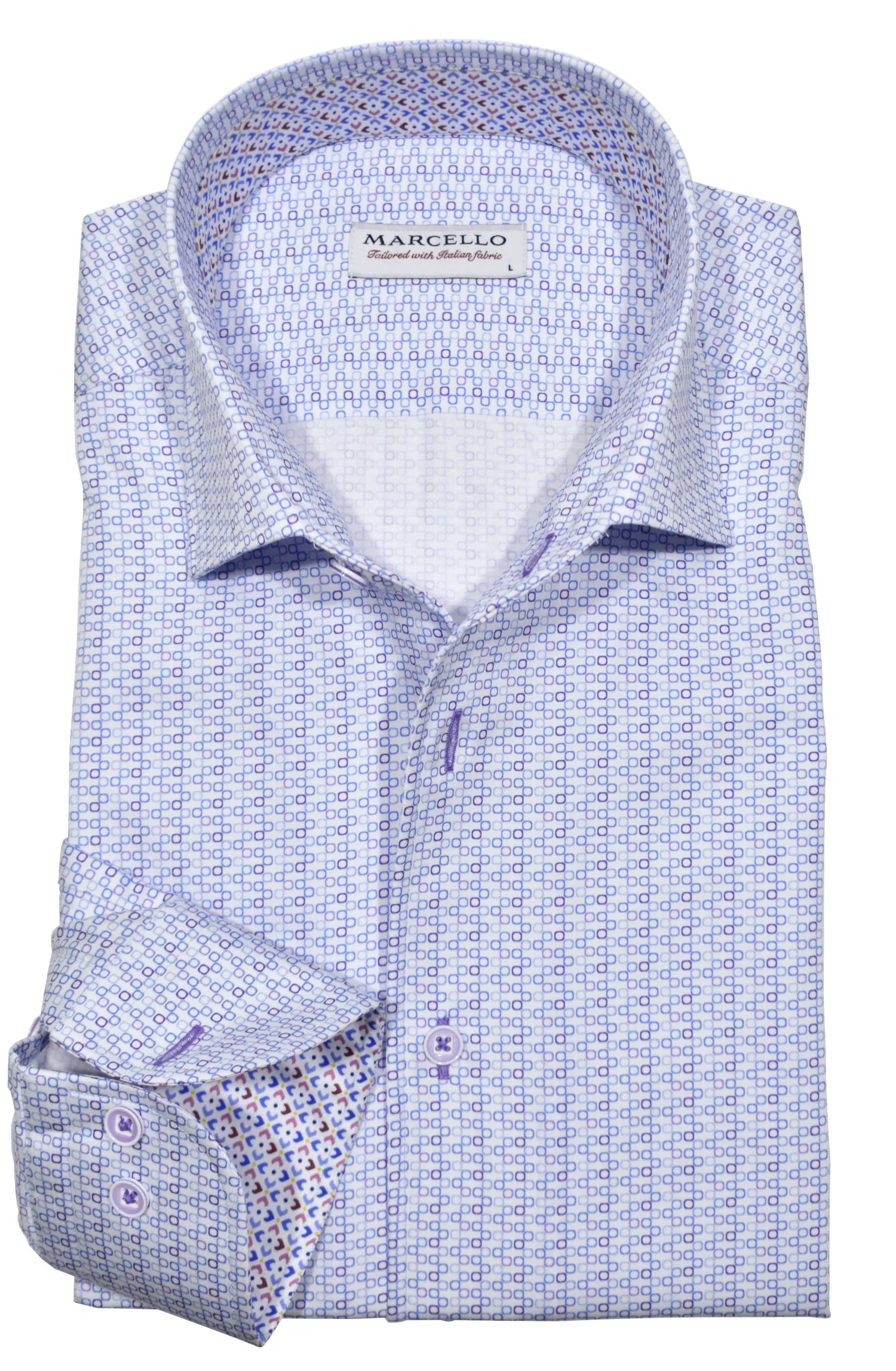 Marcello W-957R Sky/Lilac Linked Circles
