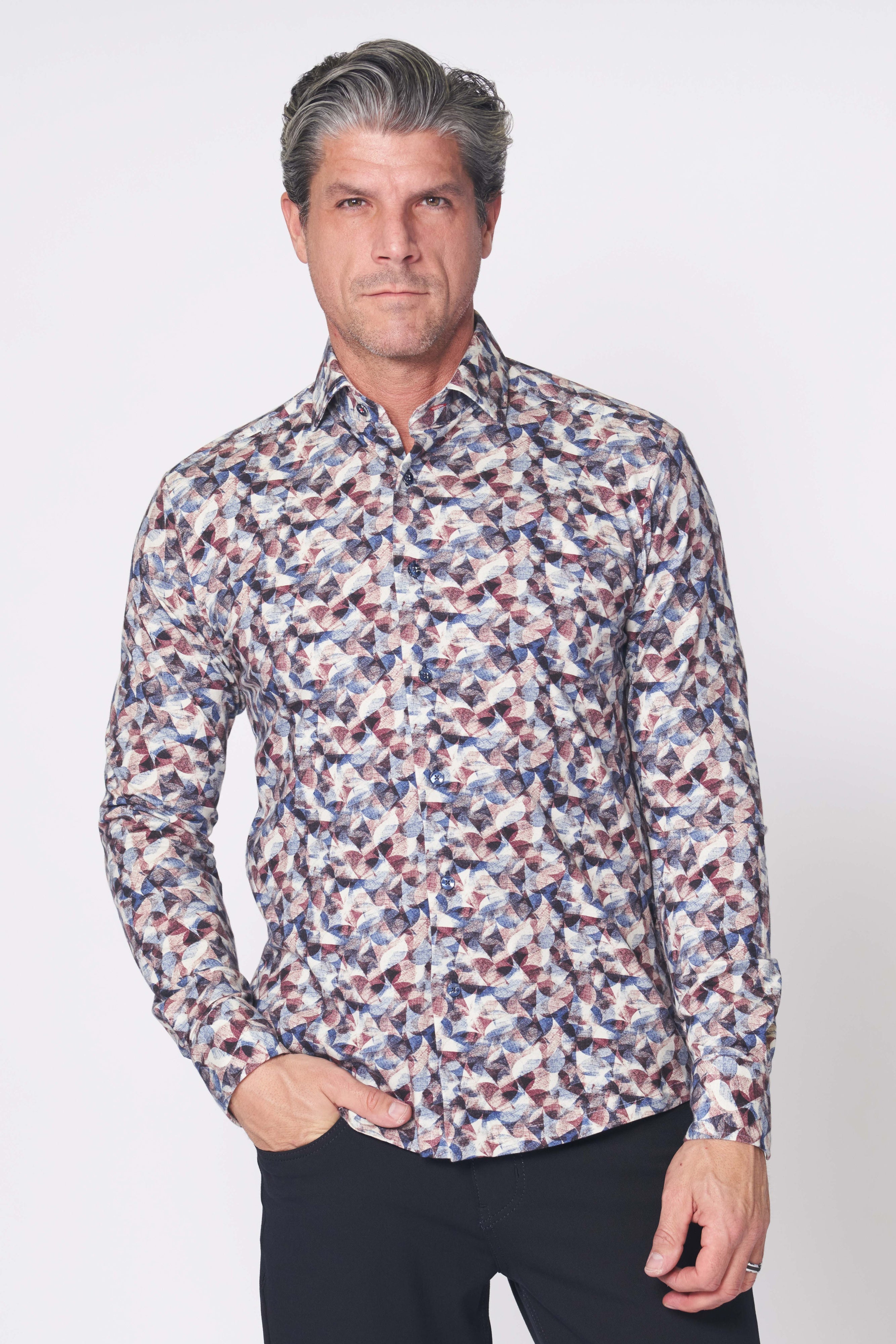 7 Downie St. Amore Big & Tall Sport Shirt Multi
