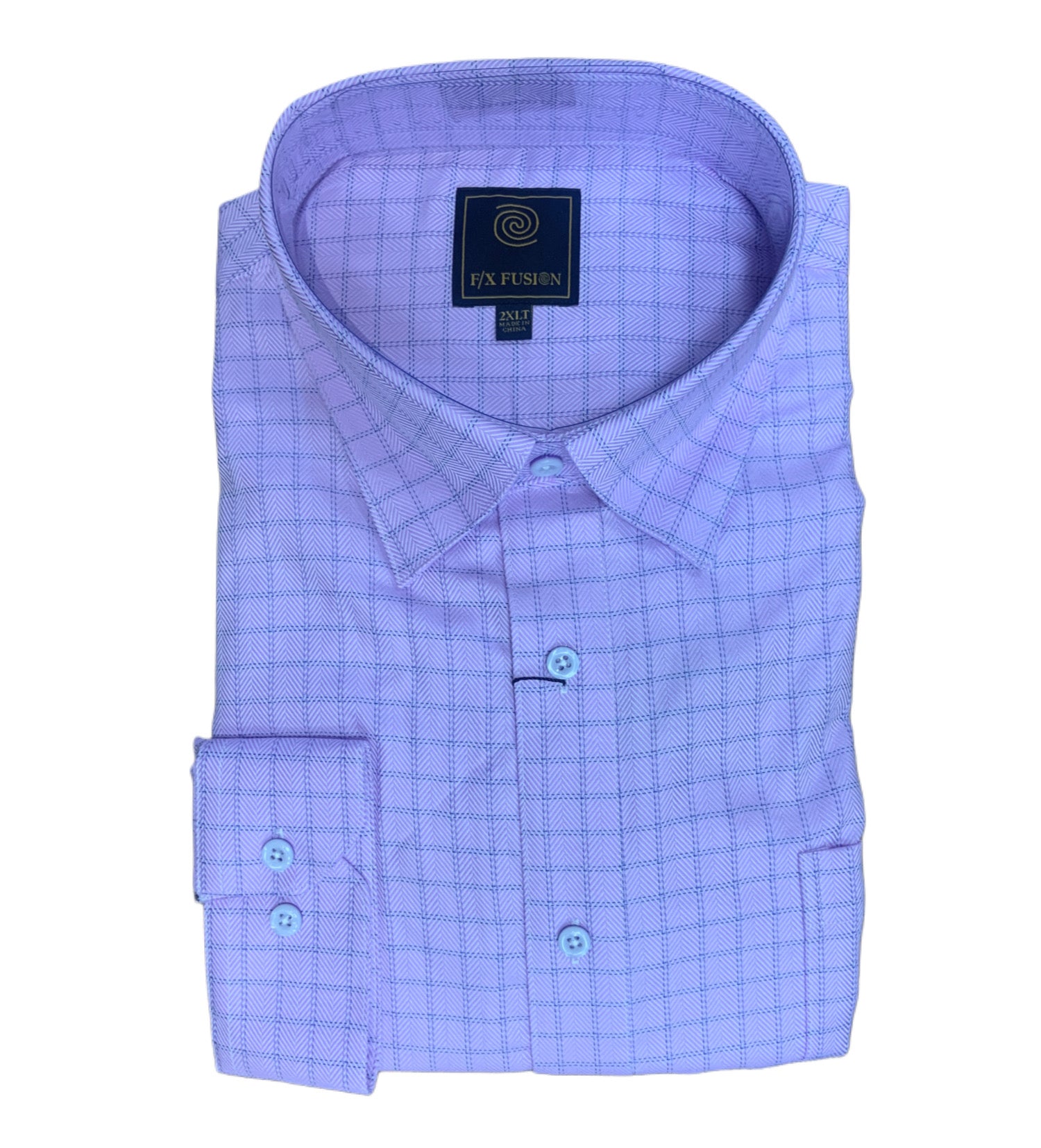 F/X Fusion Big & Tall Men's Long Sleeve Shirt Herringbone FW2247